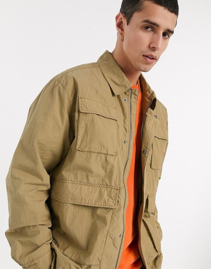 Weekday Nate Jacket In Camel-neutral