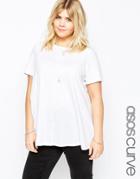Asos Curve Swing T-shirt - White