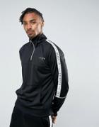 Illusive London Overhead Track Jacket In Black With Taping - Black