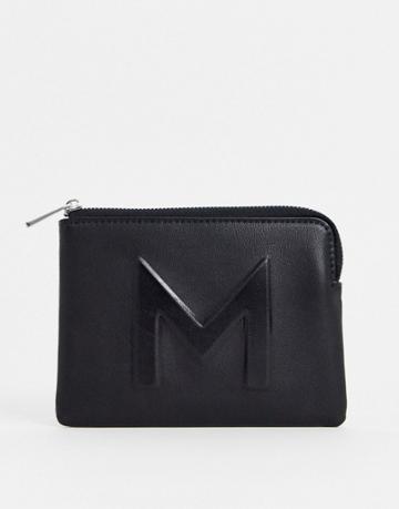 Asos Design Personalized Letter Ladies' Wallet A C E L M-black