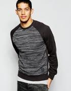 Brave Soul Knitted Front Raglan Sweater - Gray