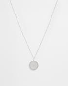 Nylon Filigree Pendant Necklace - Silver