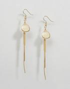 Designb Stone Drop Earrings - Gold