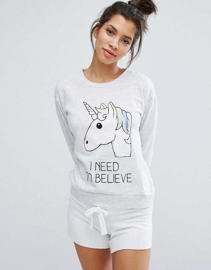 Undiz Magical Unicorn Sweat Top - White
