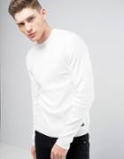 Only & Sons Knitted Sweater With Stepped Hem - Cream