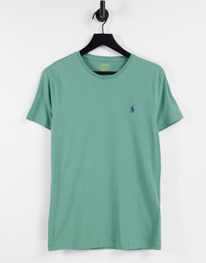 Polo Ralph Lauren Player Logo T-shirt In Seafoam Green