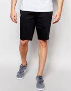 Asos Skinny Mid Length Smart Shorts In Black - Black