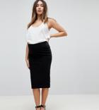 Asos Design Maternity High Waisted Pencil Skirt - Black