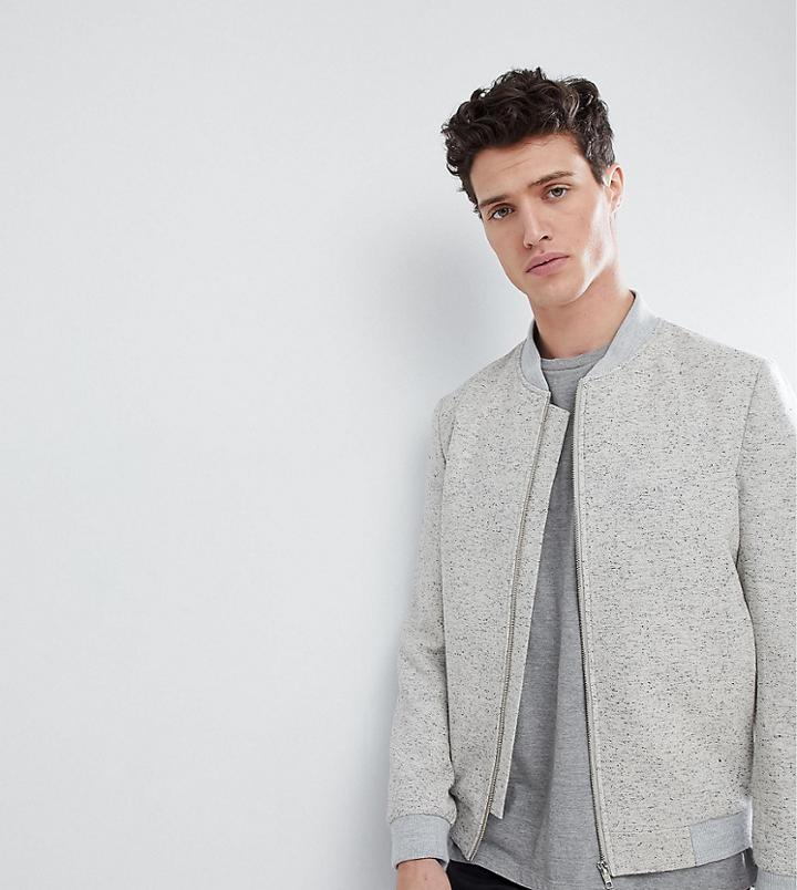 Noak Bomber Jacket In Gray Fleck - Gray