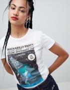 Love Moschino Rockabilly Party Print T-shirt - White