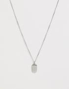 Craftd Stainless Steel Signature Pendant Neck Chain In Silver