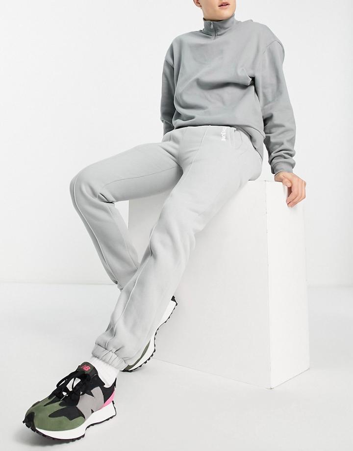 Sixth June Essential Fleece Sweatpants In Gray