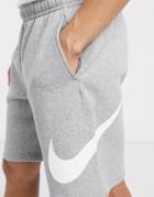 Nike Club Fleece Hbr Shorts In Gray Heather-grey