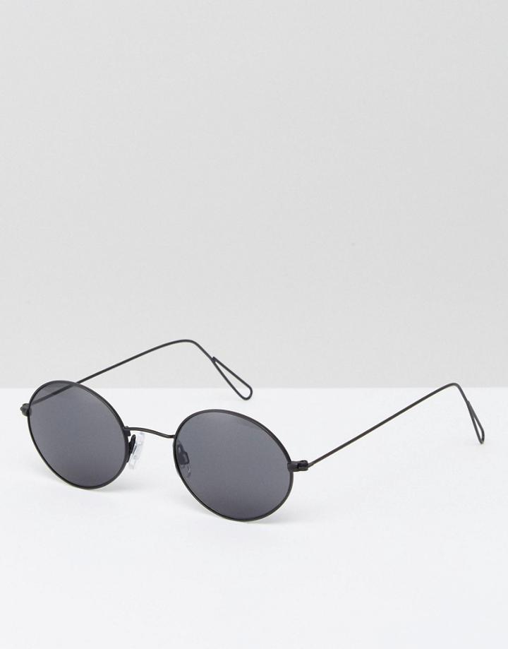 Weekday Retro Round Sunglasses - Silver