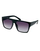 Asos Chunky Flat Brow Sunglasses - Black