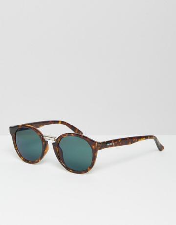Mr. Boho Sunglasses Fitzroy With Green Lenses Made In Italy - Brown