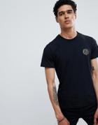 Versace Jeans T-shirt In Black With Small Logo - Black
