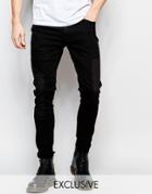 Brooklyn Supply Co Super Skinny Jeans Paneled Washed Black - Washed Black
