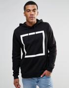 Asos Hoodie With Square Print - Black