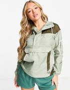 Columbia Challenger Windbreaker Pullover In Khaki-green
