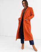 Glamorous Longline Coat-red