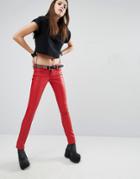 Tripp Nyc Faux Leather Pant - Red