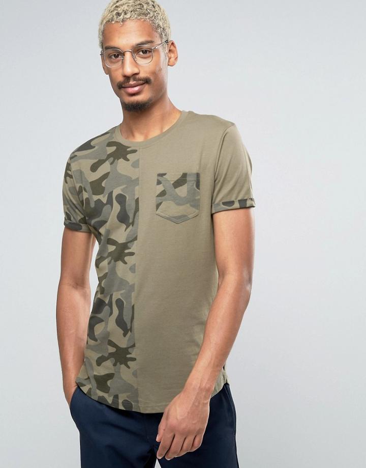 Juice Paneled Camo T-shirt - Green