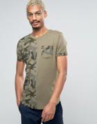 Juice Paneled Camo T-shirt - Green