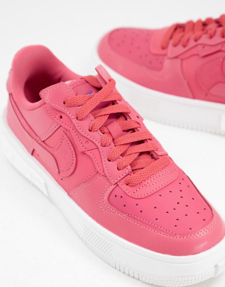 Nike Air Force 1 Fontanka Sneakers In Archaeo Pink-red