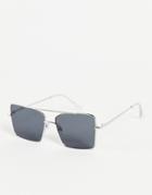 Madein. Exaggerated Square Lens Sunglasses-black