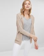 Only Textured Longline Cardigan - Brown