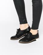 Aldo Kerrobert Black Leather & Neoprene Flat Shoes - Black
