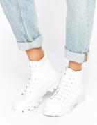Asos Abbith Lace Up Boots - White
