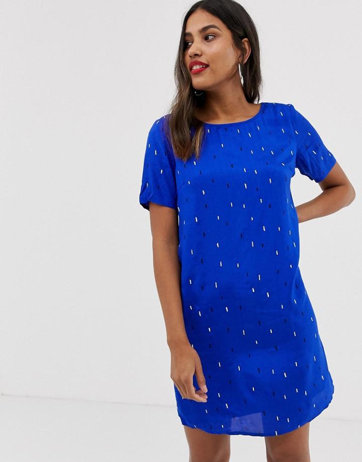 Vila Dotty Shift Dress - Blue