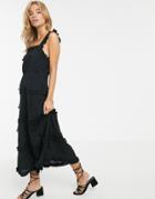 Stevie May Tessa Tiered Maxi Dress-black