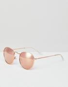 Monki Round Sunglasses - Brown