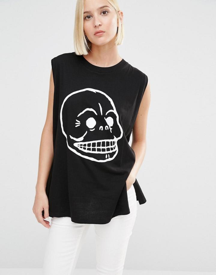 Cheap Monday Skull Logo Tank Top - Black