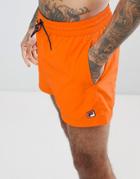 Fila Vintage Swims Shorts With Small Logo In Orange - Orange
