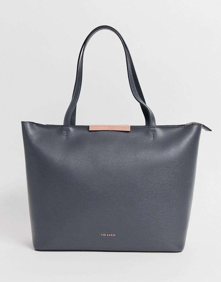 Ted Baker Jackki Bow Shopper Bag - Gray
