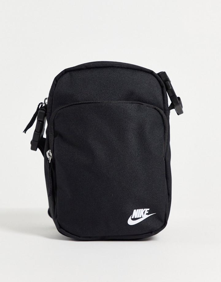 Nike Heritage Crossbody Bag In Black