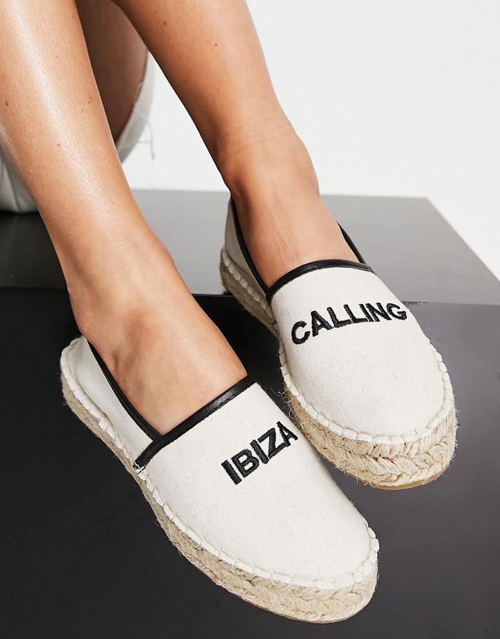 South Beach Ibiza Espadrille Shoes In Beige-neutral