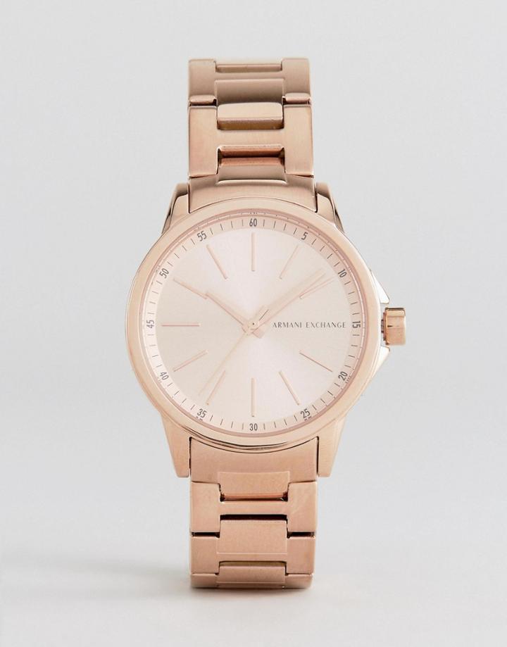 Armani Exchange Rose Gold Lady Banks Watch - Gold