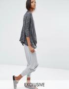 Stitch & Pieces Relaxed Lounge Cropped Jogger - Gray