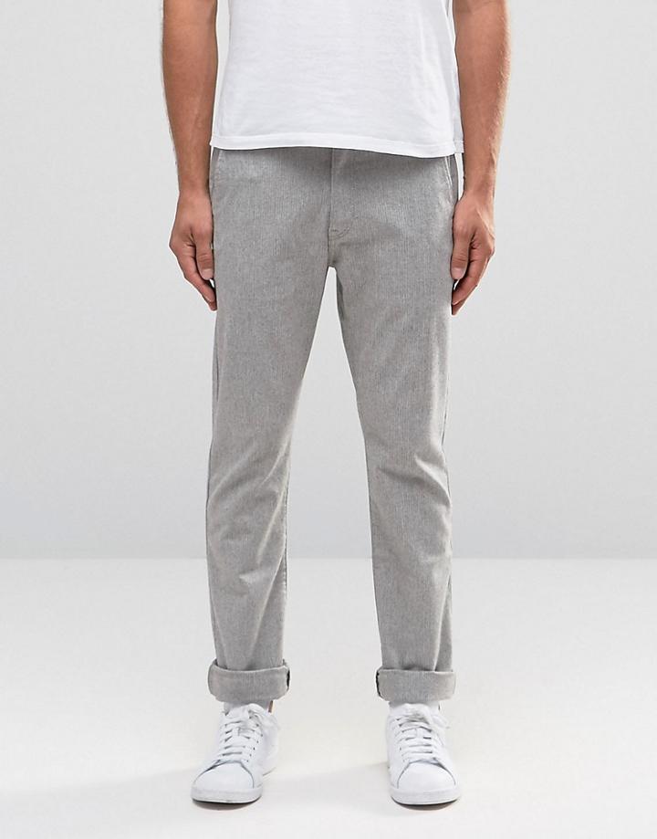 Lee Arvin Slim Tapered Chino Gray Herringbone - Gray