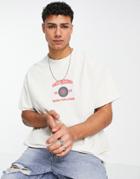 New Look Rileys Records T-shirt In Off White
