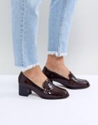 Asos Onyx Loafer Mid Heels - Red