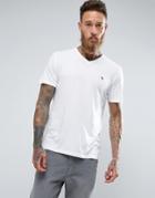 Abercrombie & Fitch Slim Fit T-shirt Pop Icon V-neck In White - White