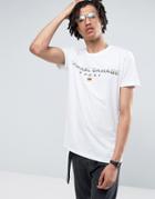 Criminal Damage T-shirt In White With German Sport Logo - White
