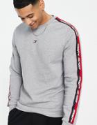Tommy Hilfiger Performance Sweatshirt With Taping In Light Gray