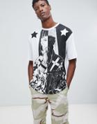 Systvm Oversized Jute Back Print T-shirt - Black